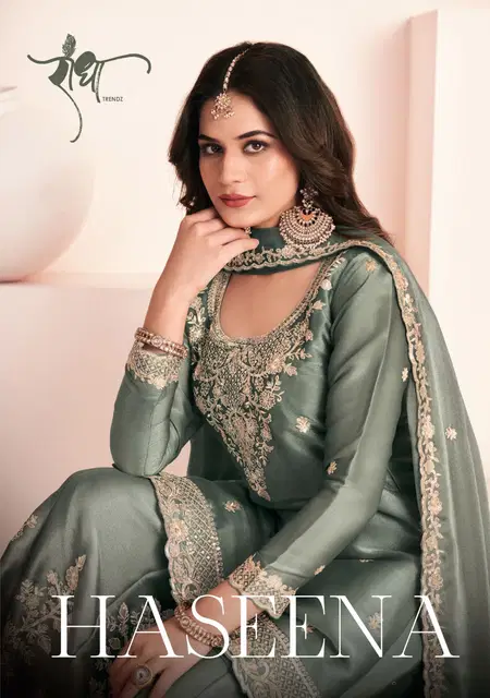 Haseena By Radha Trendz Moss Silk Readymade Suits Wholesalers In Surat
